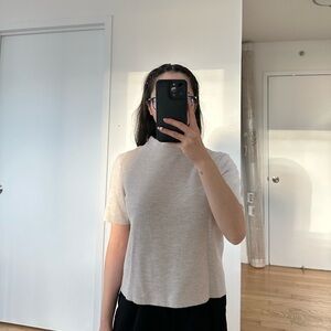 Zara Cream Short Sleeve Top